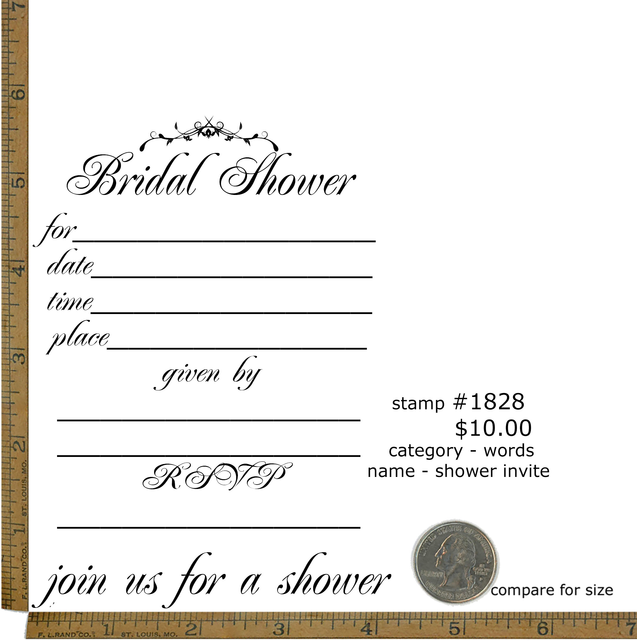 #1828 - Shower Invite - Words